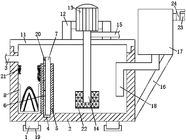 Dust filtration cutting fluid automatic adding type backflow equipment for lathe operation machine tool