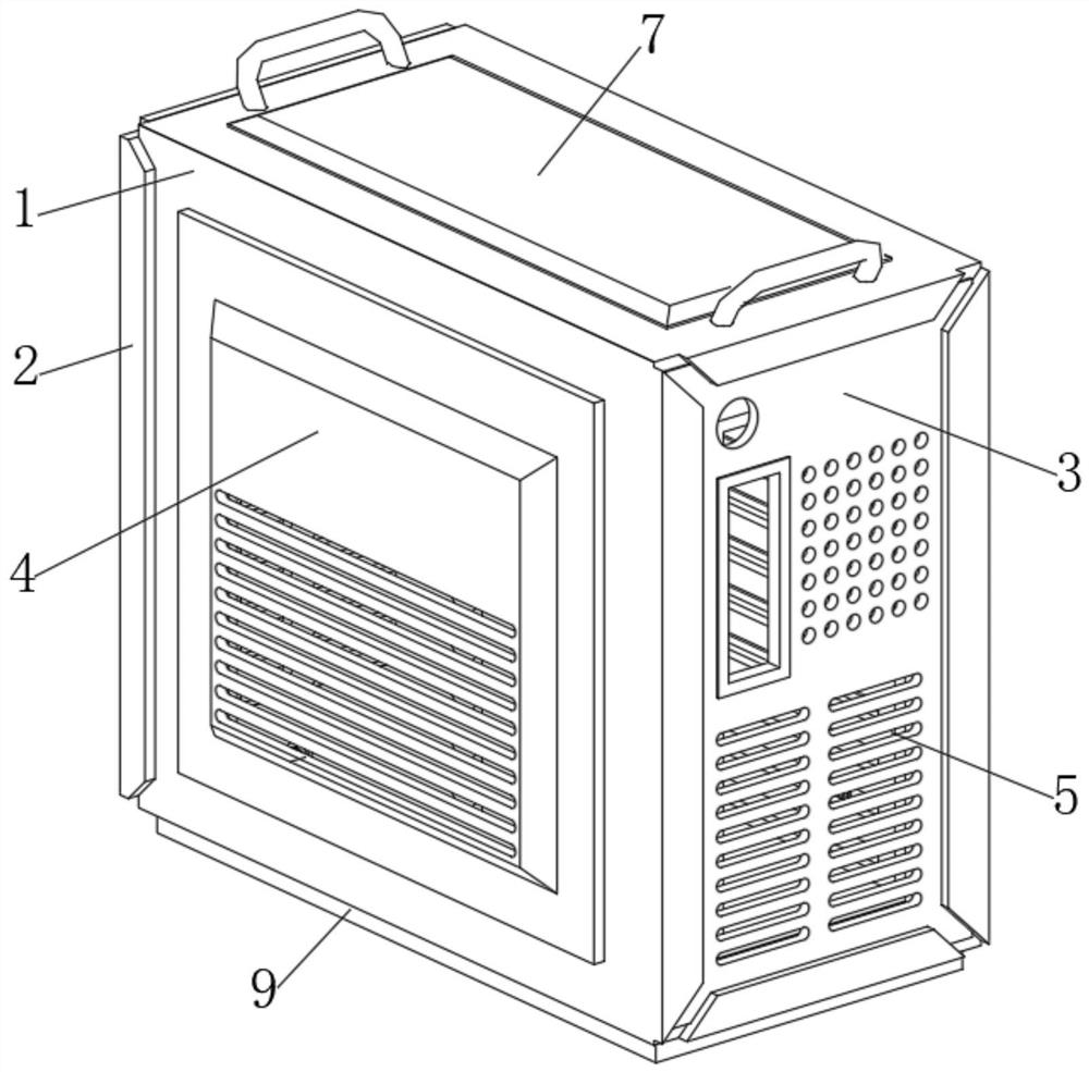 High-heat-dissipation computer case shell based on thermal expansion and cold contraction