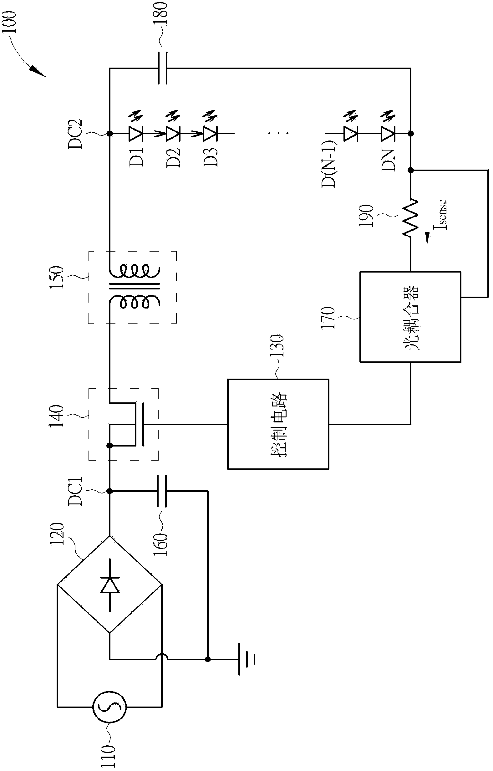 Light-emitting diode control circuit