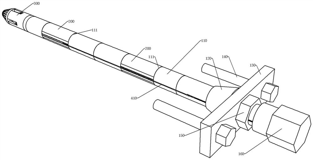 Gunpowder fracturing type special anchor rod