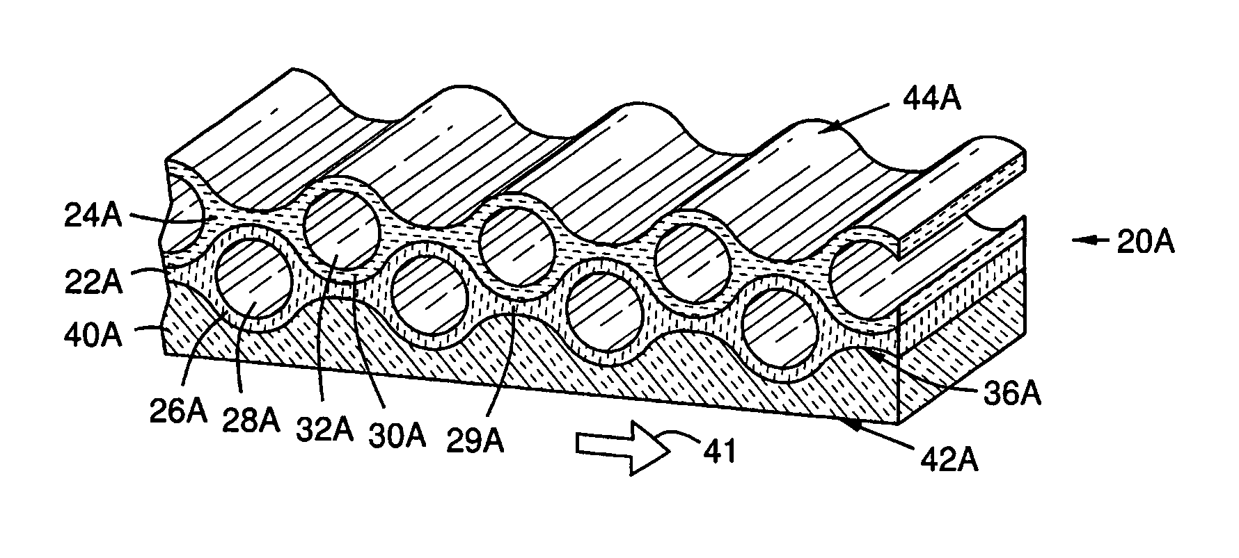 CMC wall structure with integral cooling channels