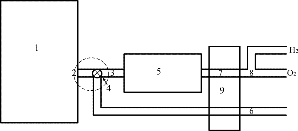 Thermal oxidation system with liquid accumulation preventing function and thermal oxidation method