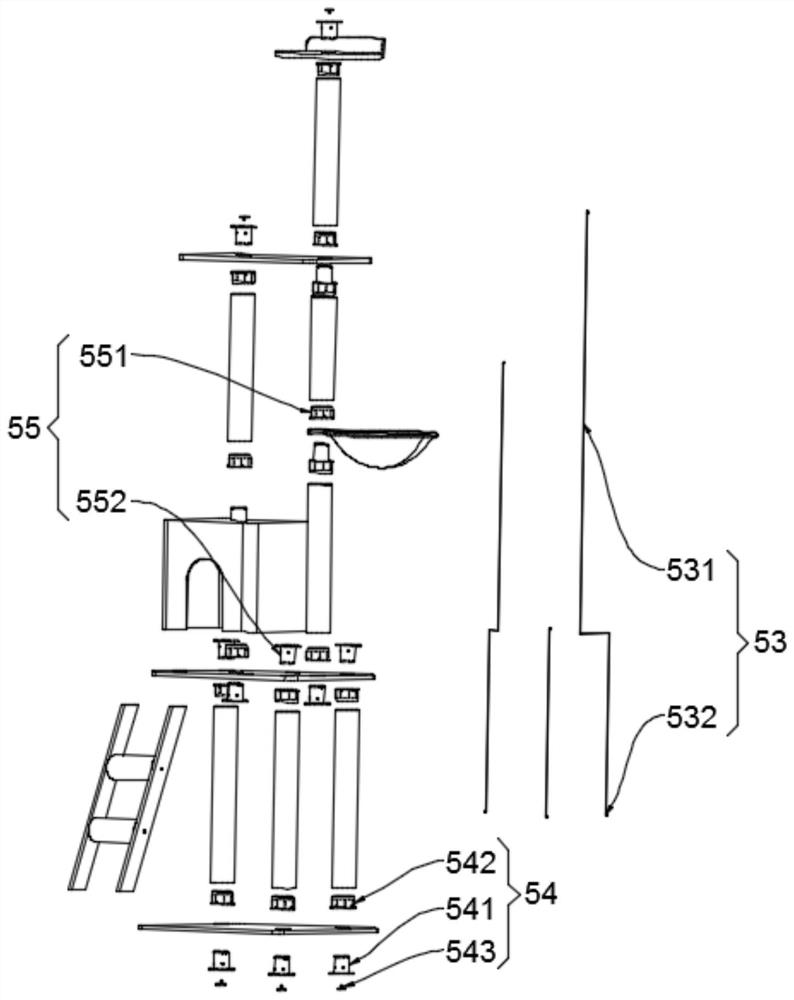 Cat climbing frame capable of being quickly folded and unfolded