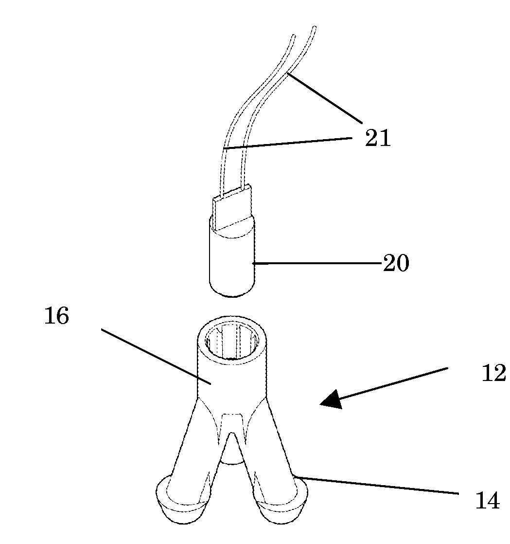 Laser hair and scalp treatment device