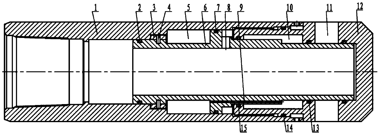 Hydraulic adjustable time delay trepanning device