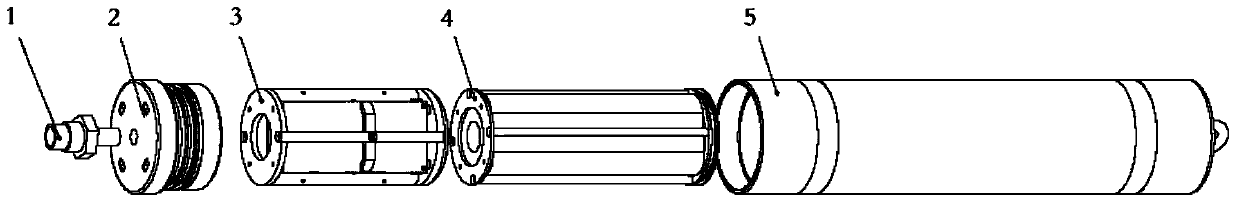 Self-contained underwater acoustic and hydrological data synchronous acquisition device, system and method