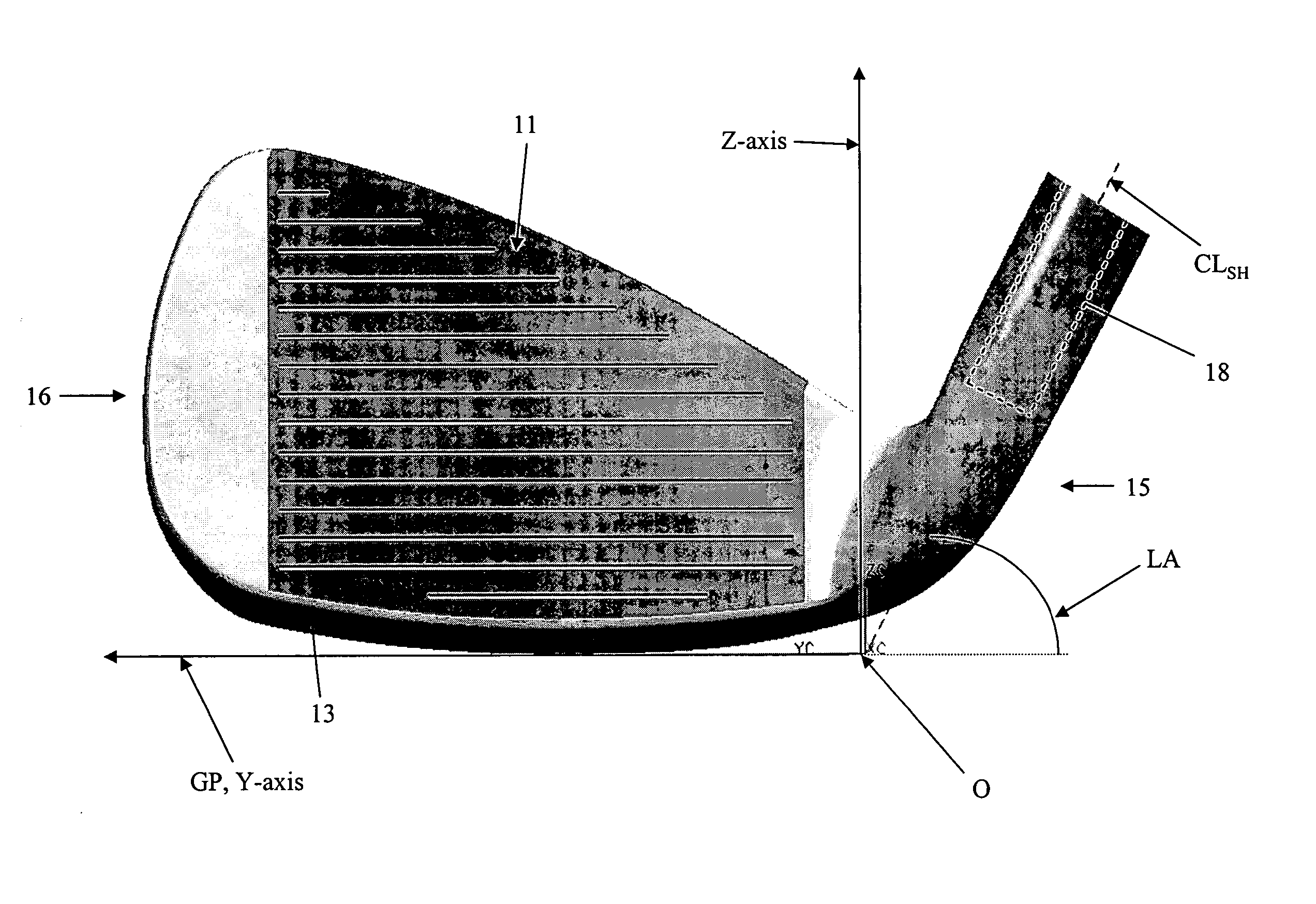 Golf club with deep undercut