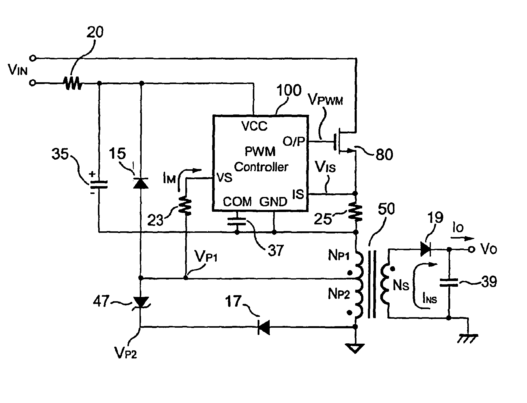 Primary-side controlled flyback power converter
