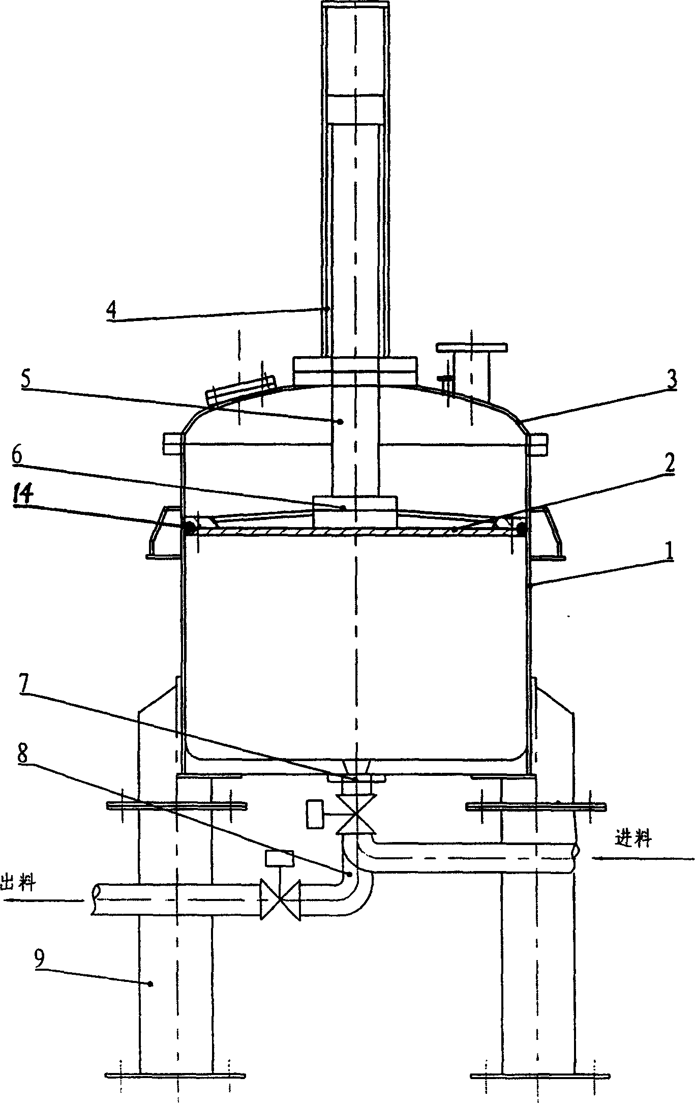 Buffer reaction storage tank