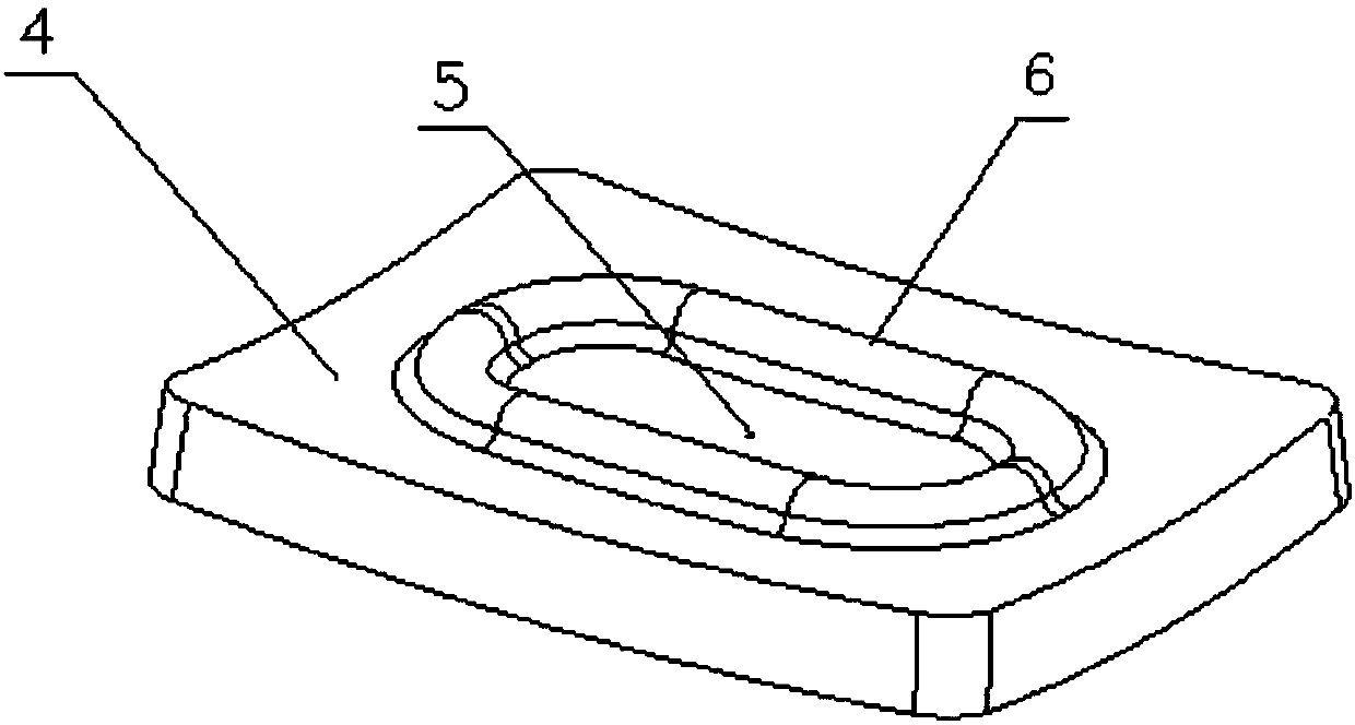 Double-curvature rectangular reinforcing inner skin rubber hydraulic forming method