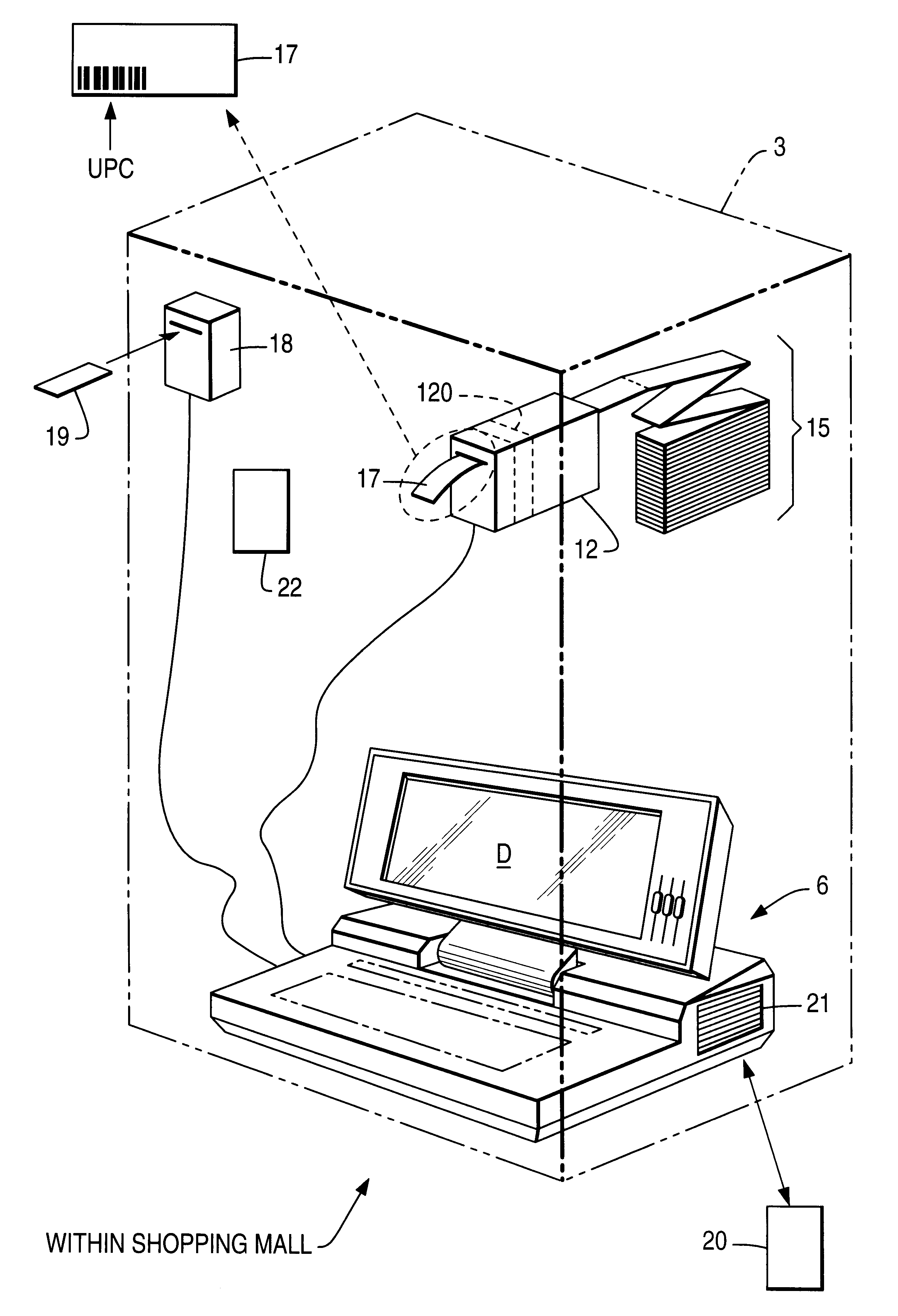 Self service kiosk which dispenses vouchers