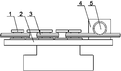 Tension adjusting assembly for stranding machine outlet