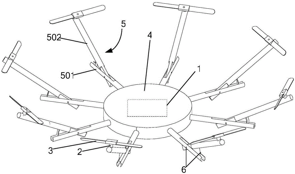 Multi-rotor-wing unmanned aircraft