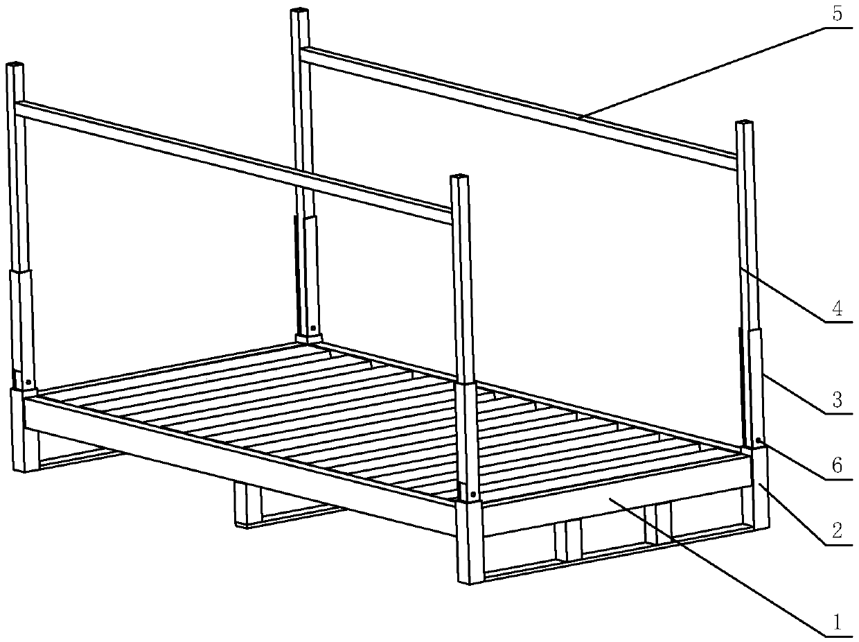 Shelving strip-shaped material storage frame