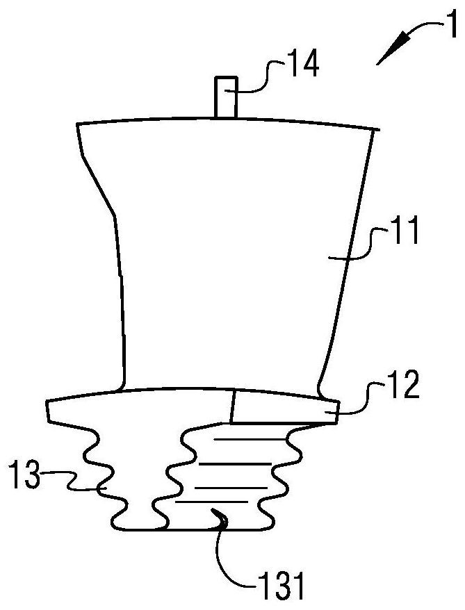 A blade positioning base manufacturing device