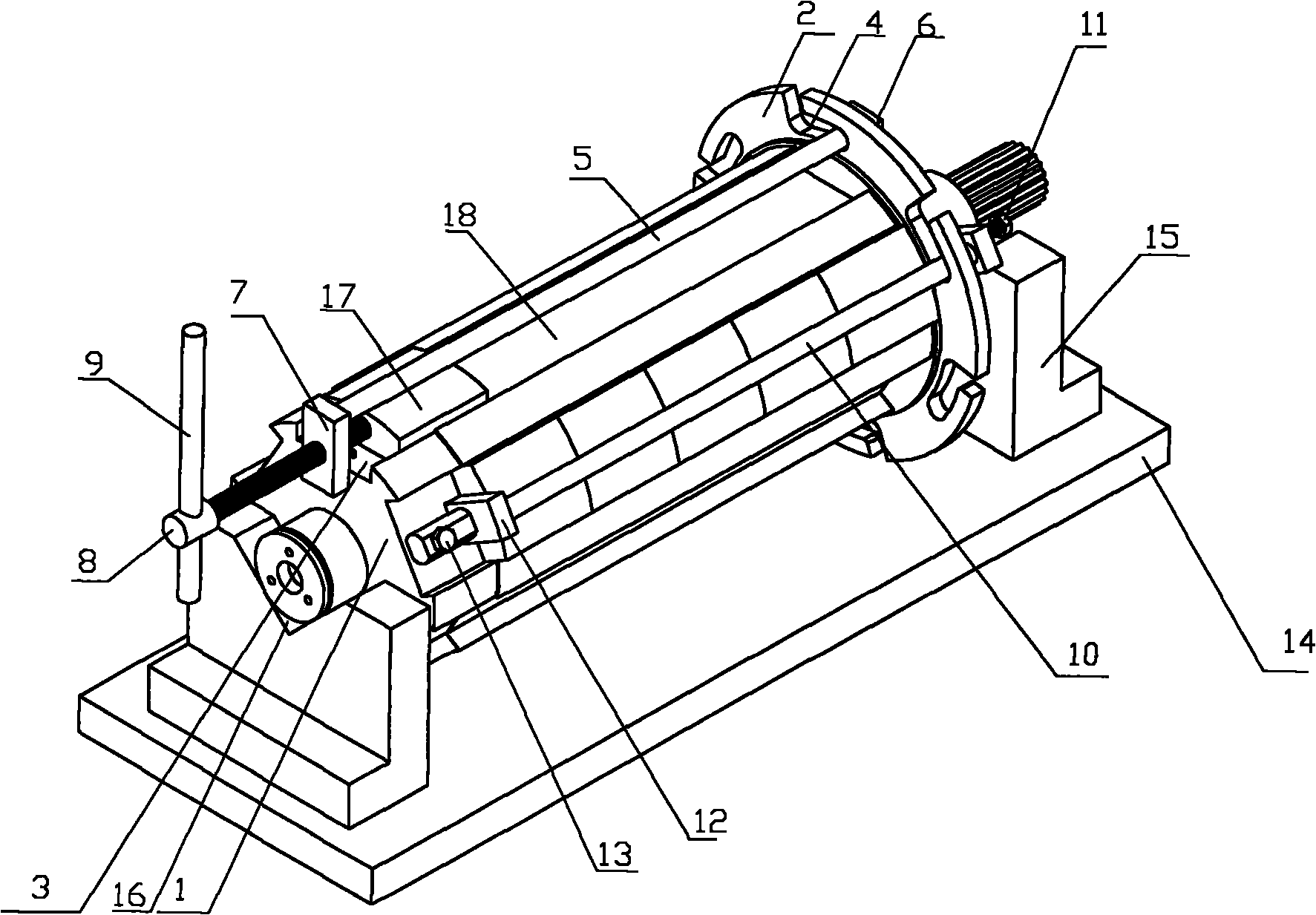 Insertion device for magnetic steel of permanent magnet motor