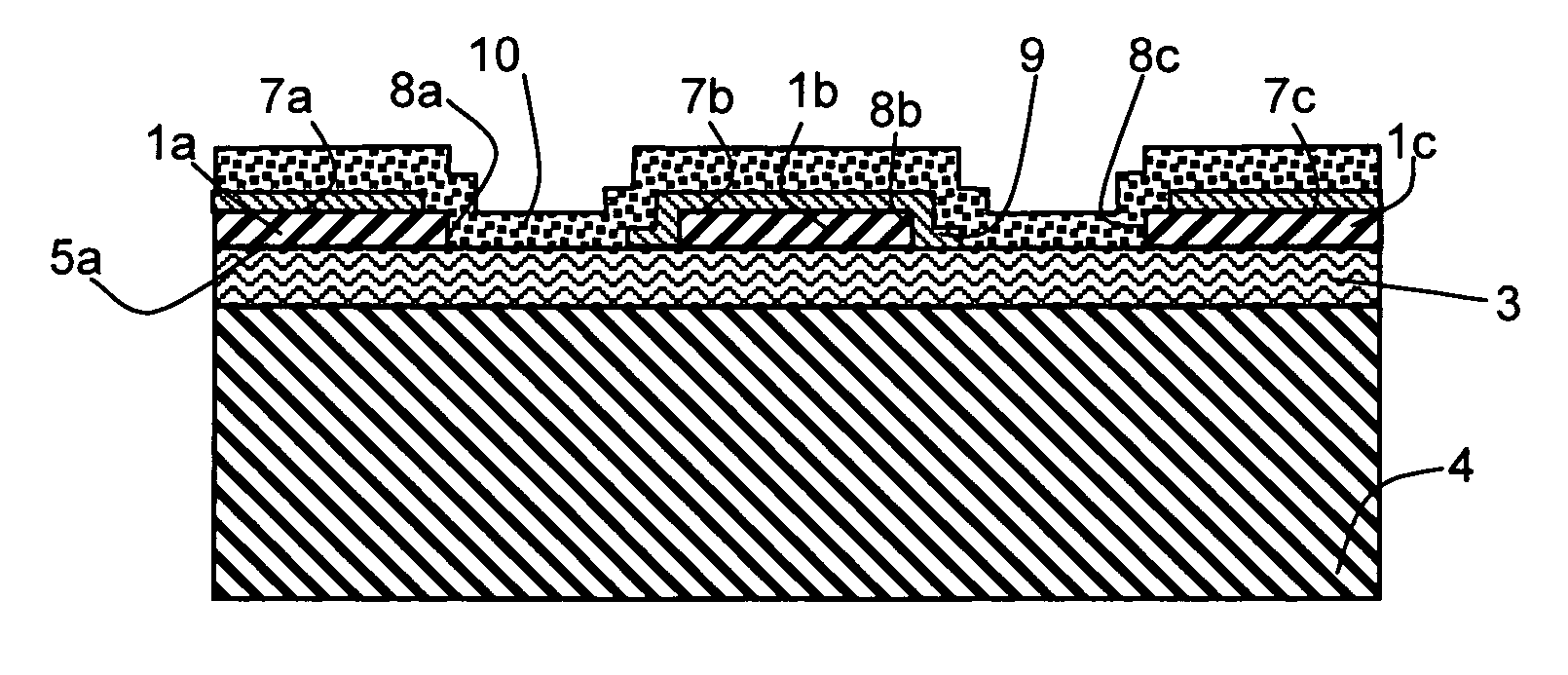 Method for producing distinct first and second active semi-conducting zones and use thereof for fabricating C-MOS structures
