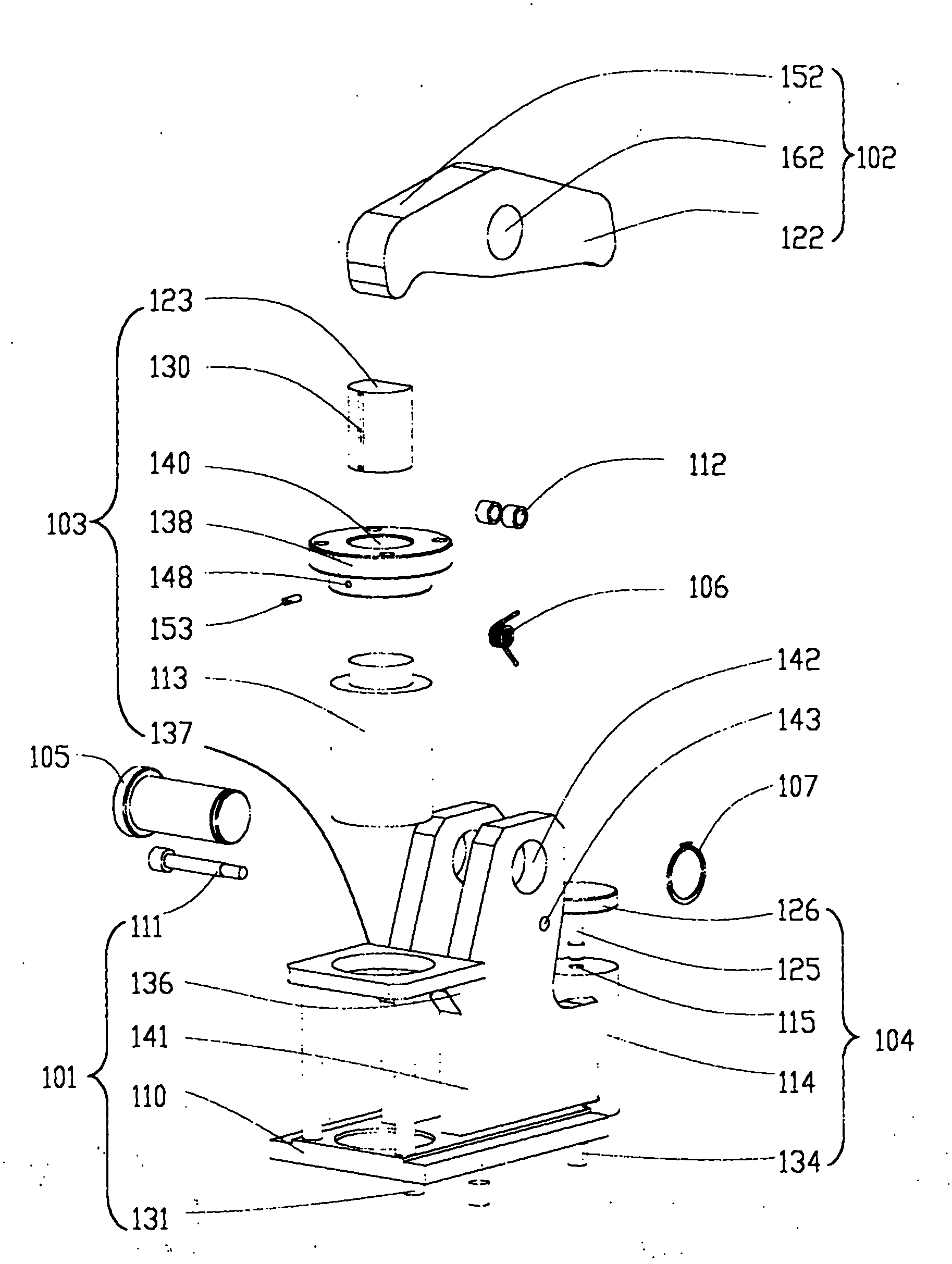 Hold-down device and welding equipment with hold-down device