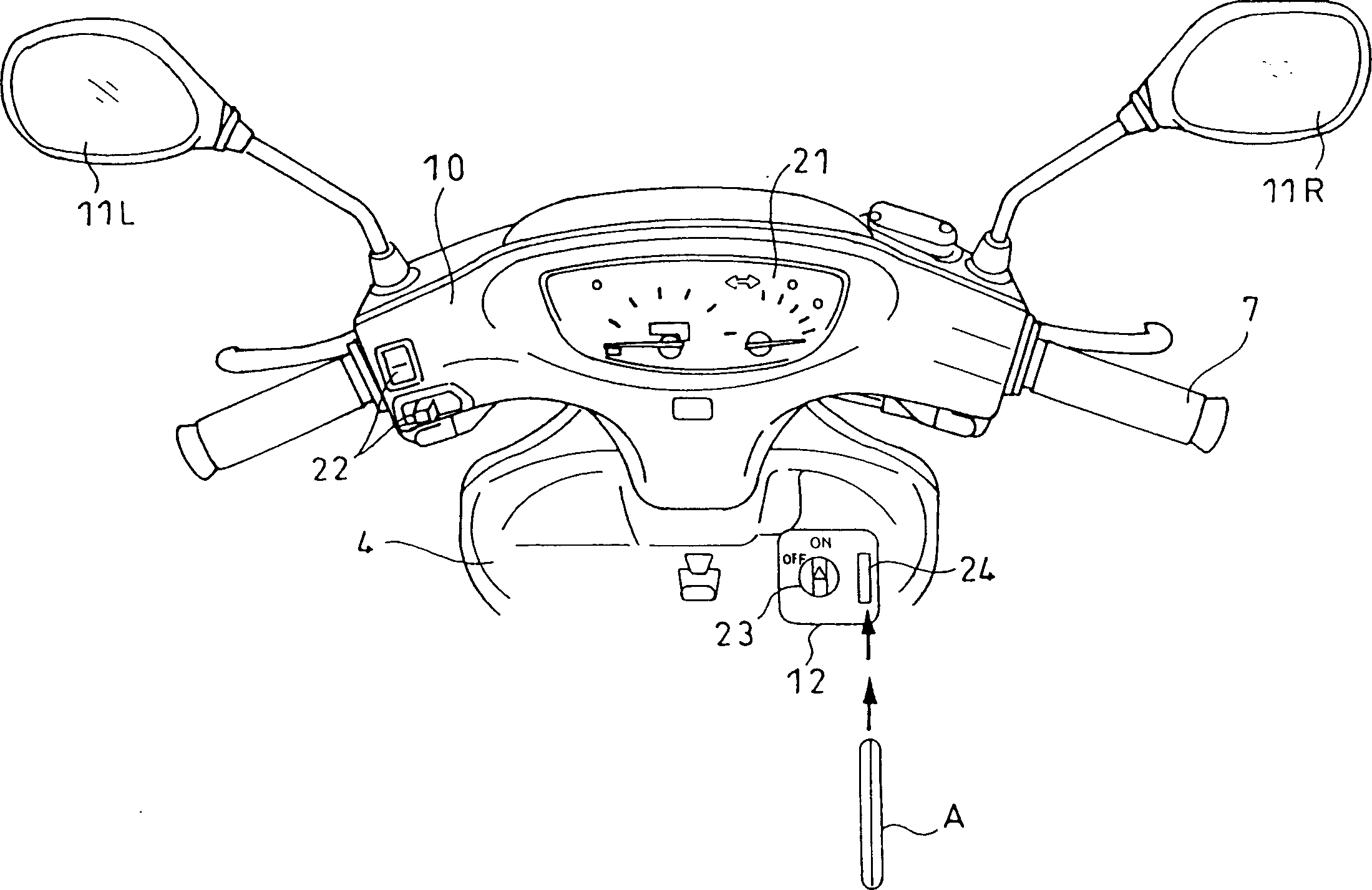 Anti-theft device for motorcycle