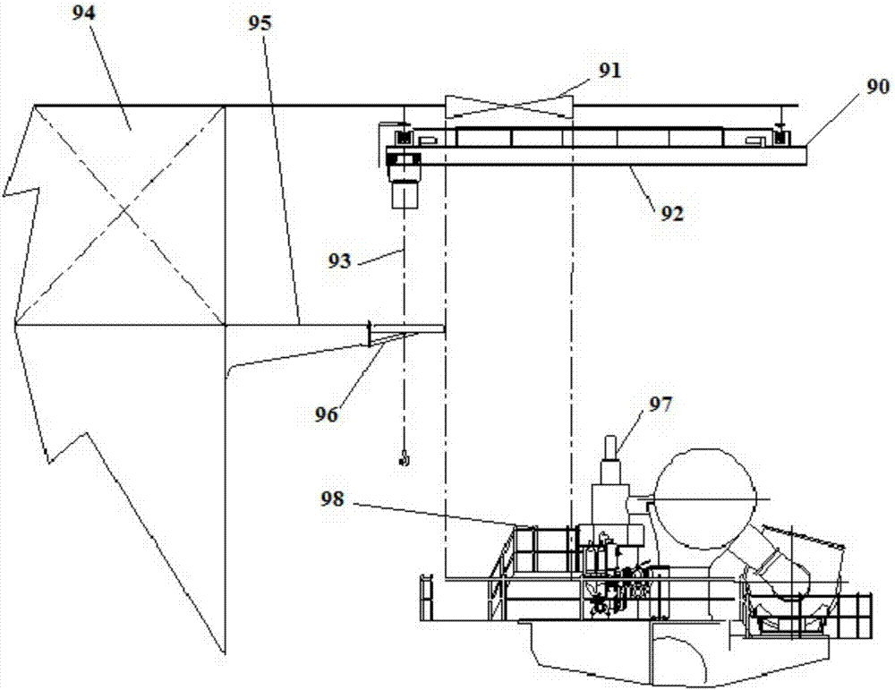 Retractable movable lifting platform and ships including the same