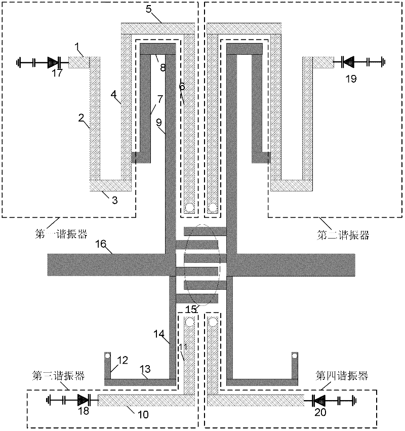 High-selectivity double band-pass filter with independent adjustable passband