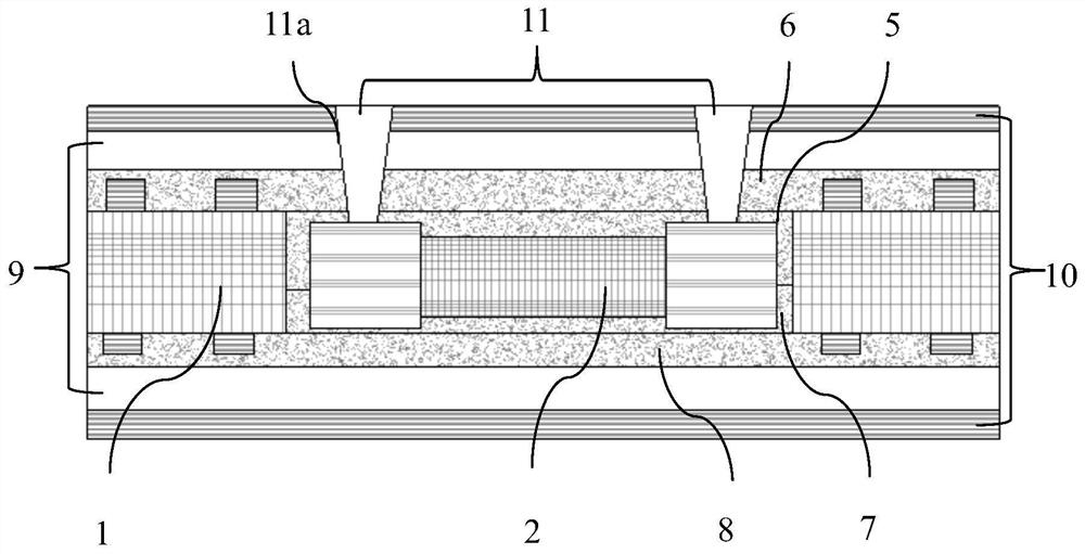 Element embedded packaging method and integrated circuit component