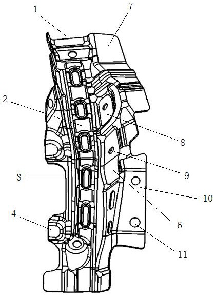 Gas spring reinforcement plate for back door