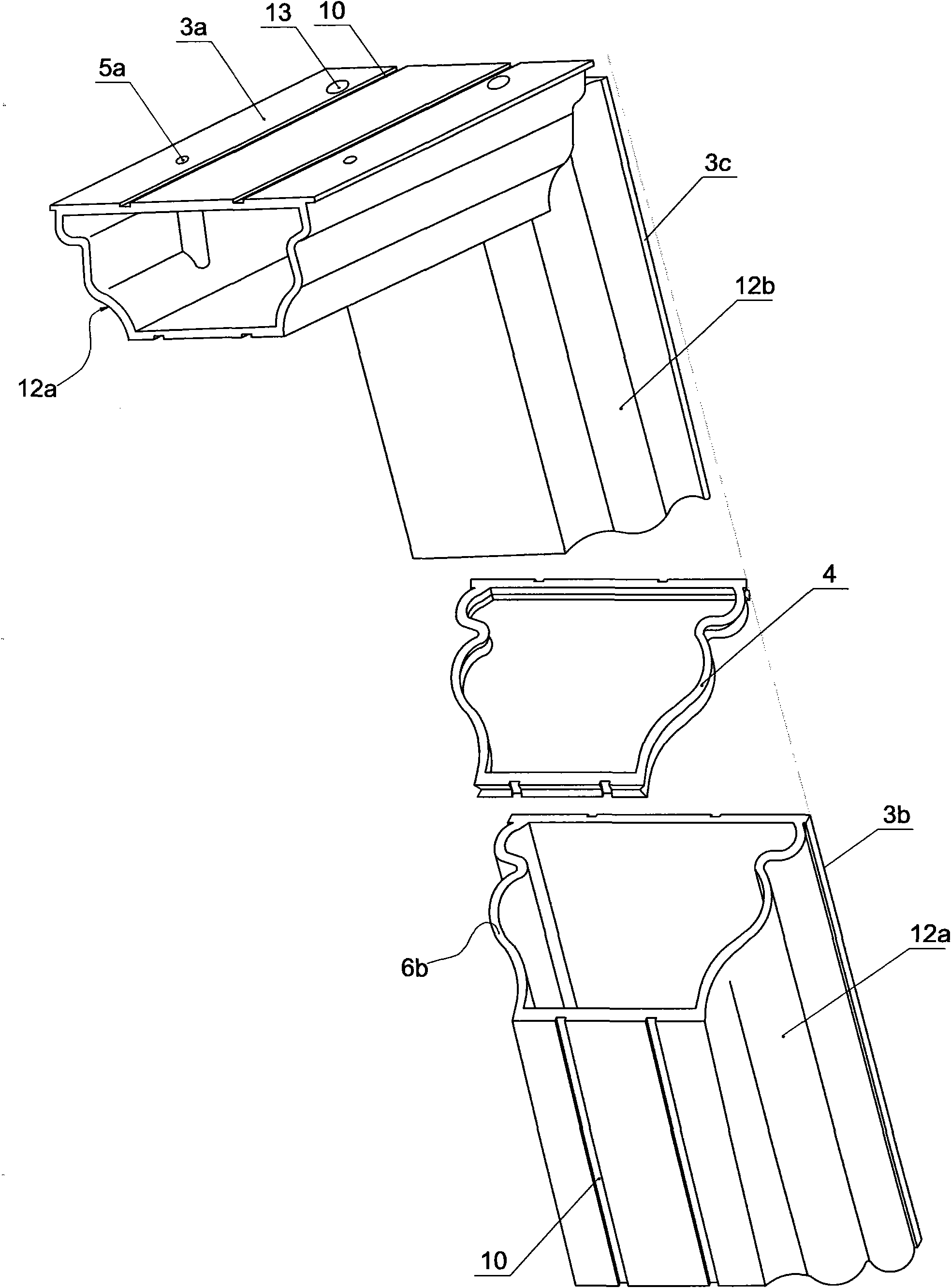Waterproof connecting angle of windows and doors in building