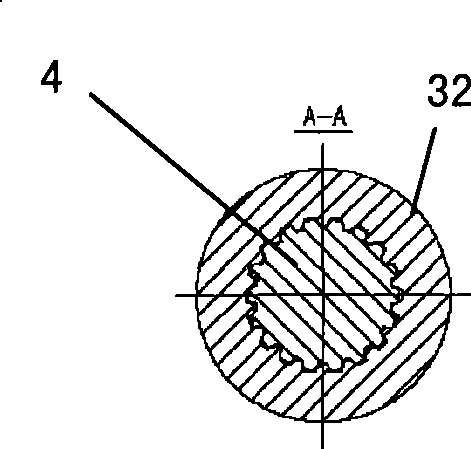 Floating connection device between hydraulic power unit gear box and oil pump for engineering ship