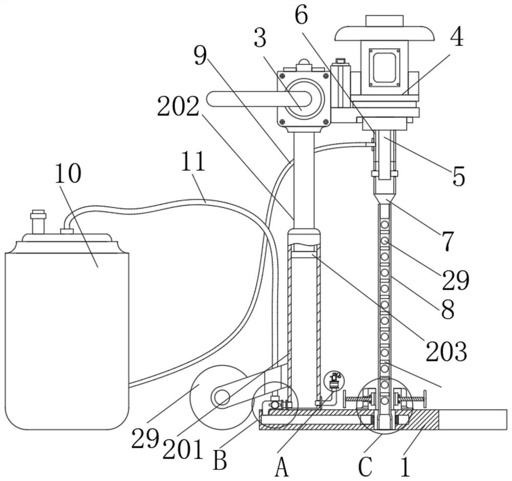 Rock core sampling drilling machine capable of avoiding friction overheating