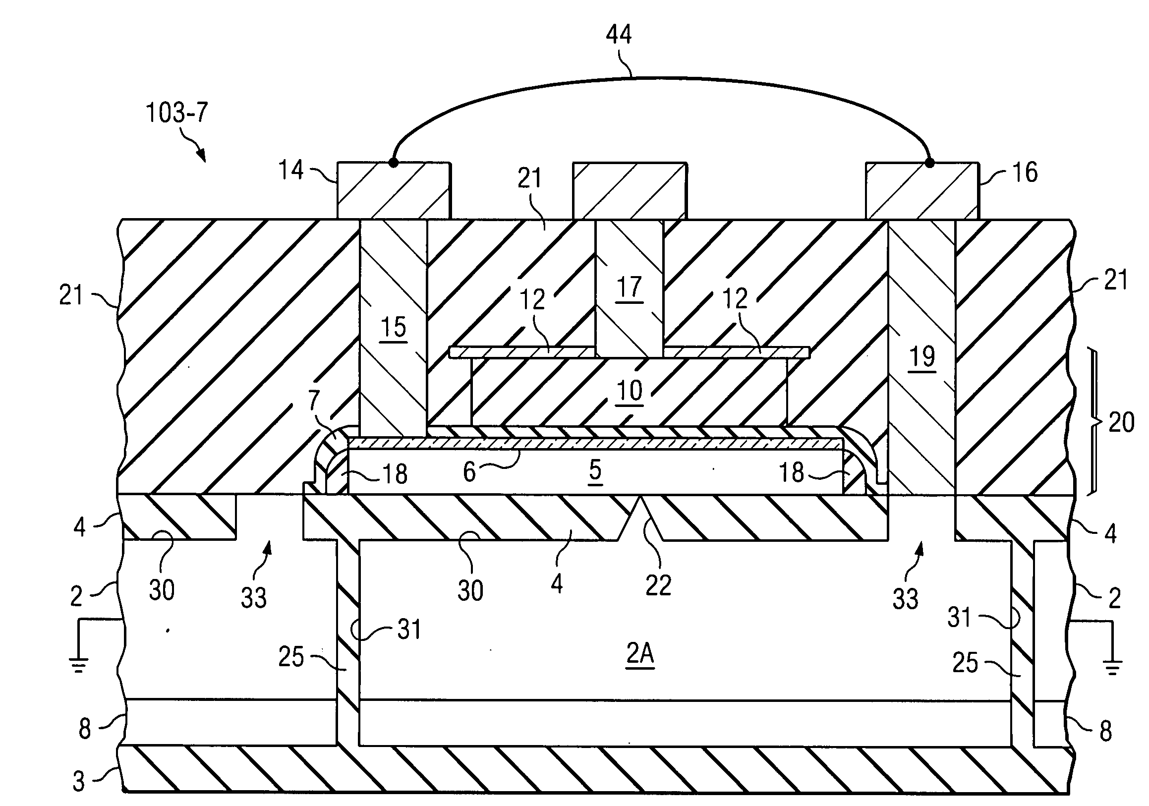 Structure and method for elimination of process-related defects in poly/metal plate capacitors