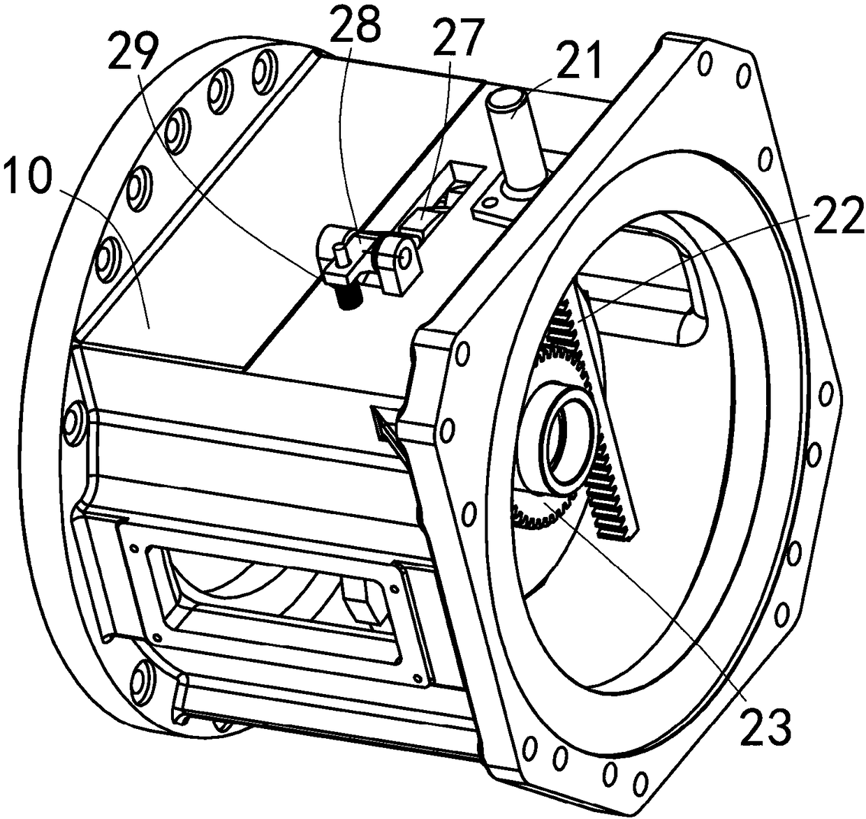 Intermittent self-locking type chain fastening device for scraper machine and chain fastening method