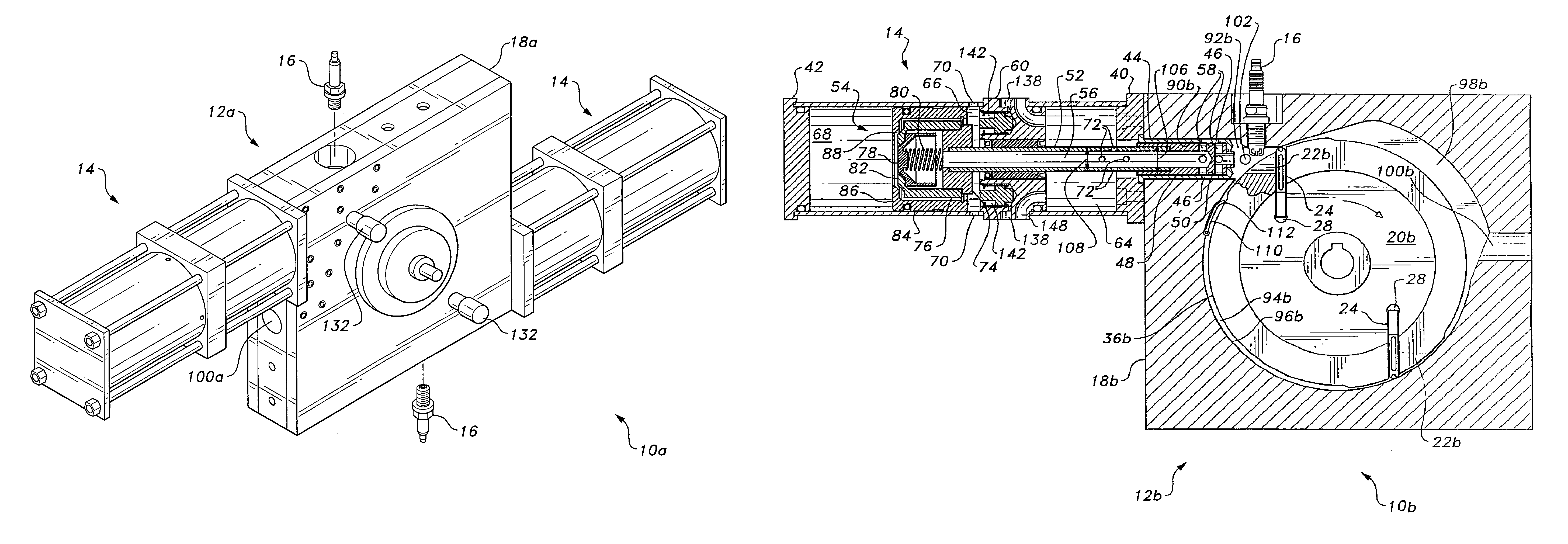 Split-chamber rotary engine