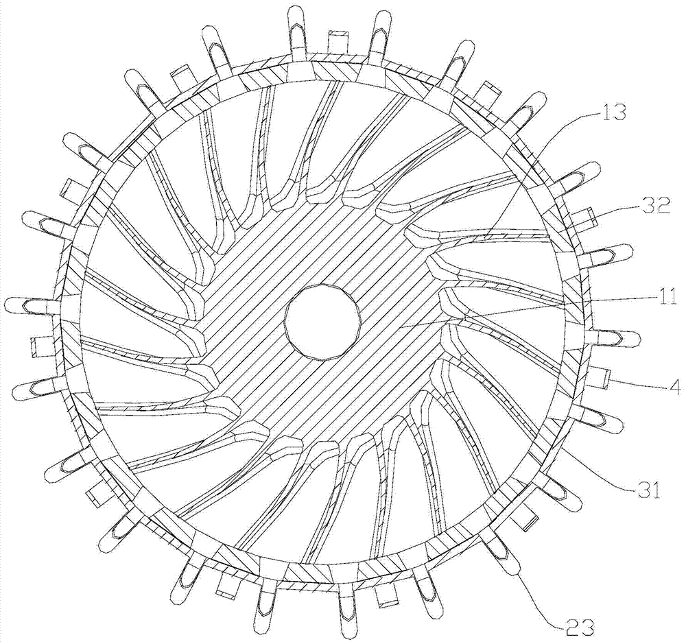 Centrifugal impeller inner chamber size test fixture and test method