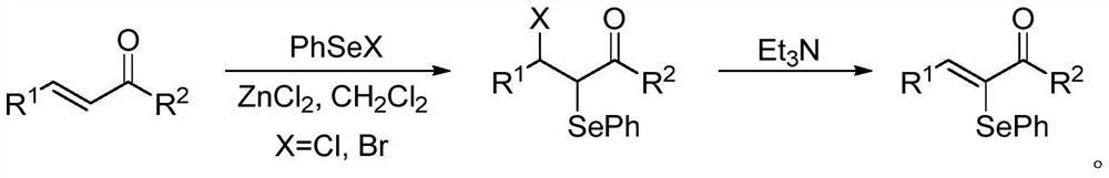 Method for synthesizing alpha-seleno-alpha, beta-unsaturated carbonyl compound from organic sodium selenosulfate