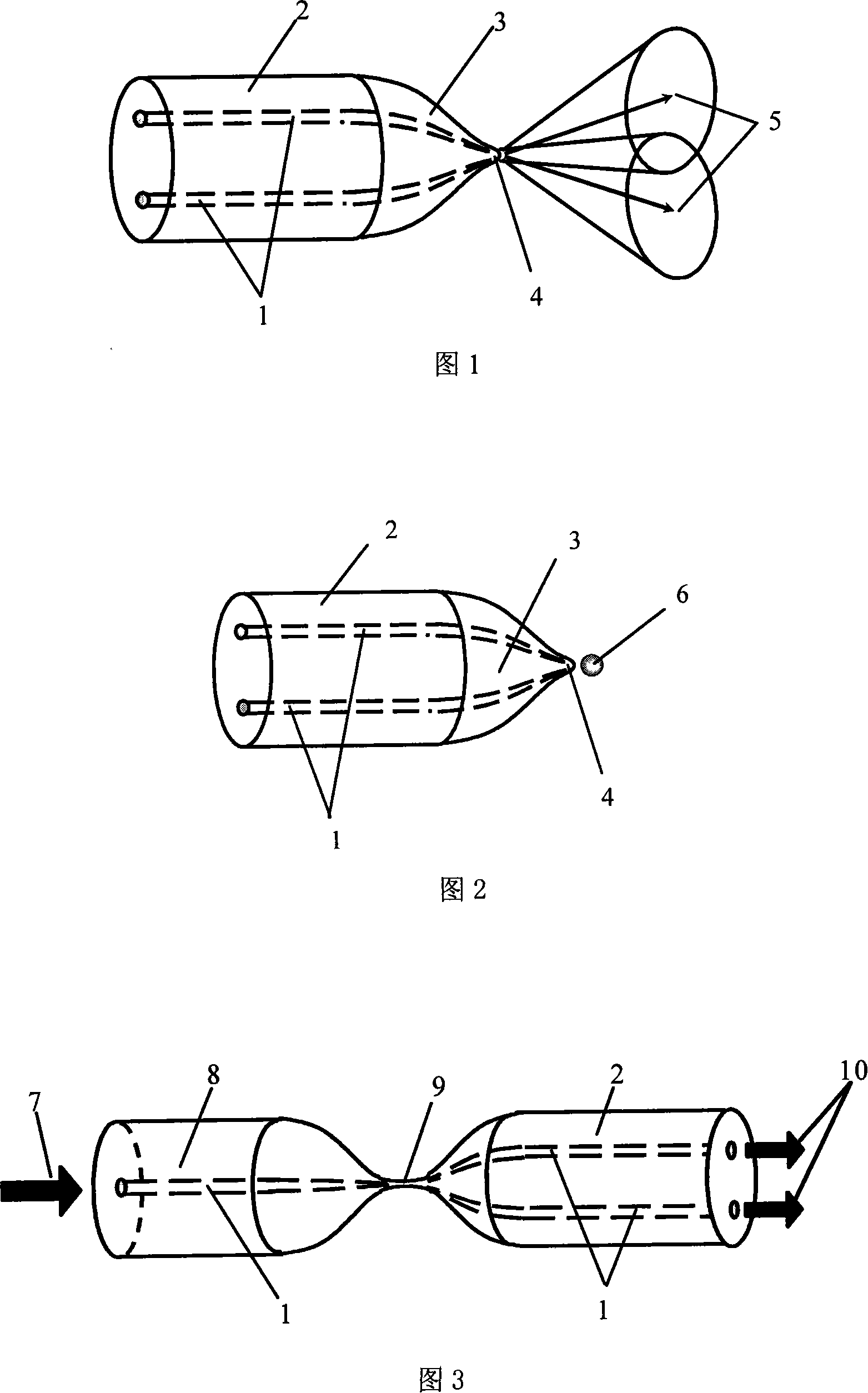 Double core single optical fiber optical tweezers for capturing minute particle and its manufacture method