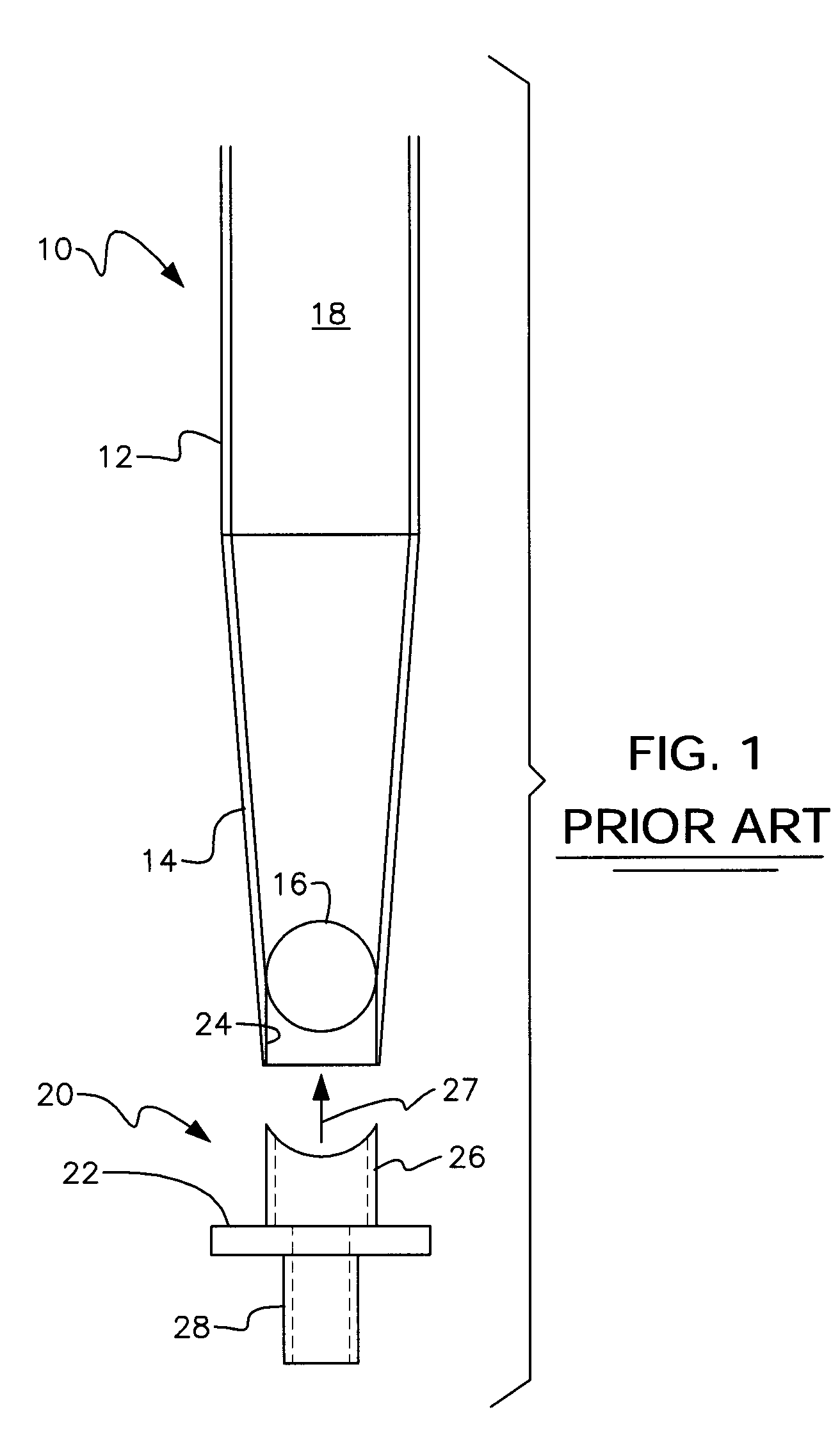 Bottom-emptying device for tapered bailer