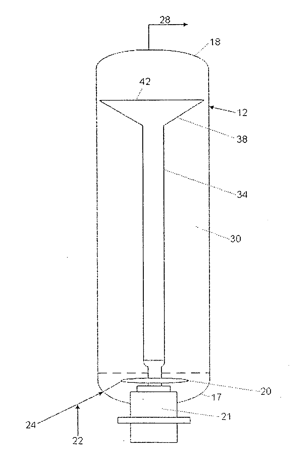 Reactor for use in upgrading heavy oil admixed with a highly active catalyst composition in a slurry