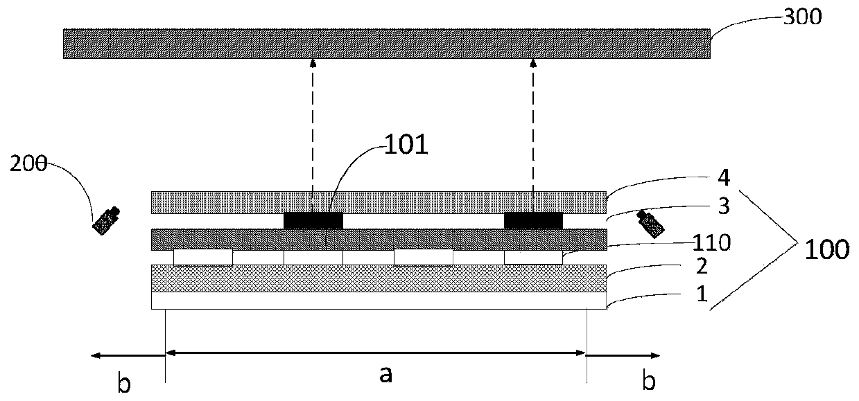 Display device, manufacturing method of such display device and method for performing information acquisition through such display device