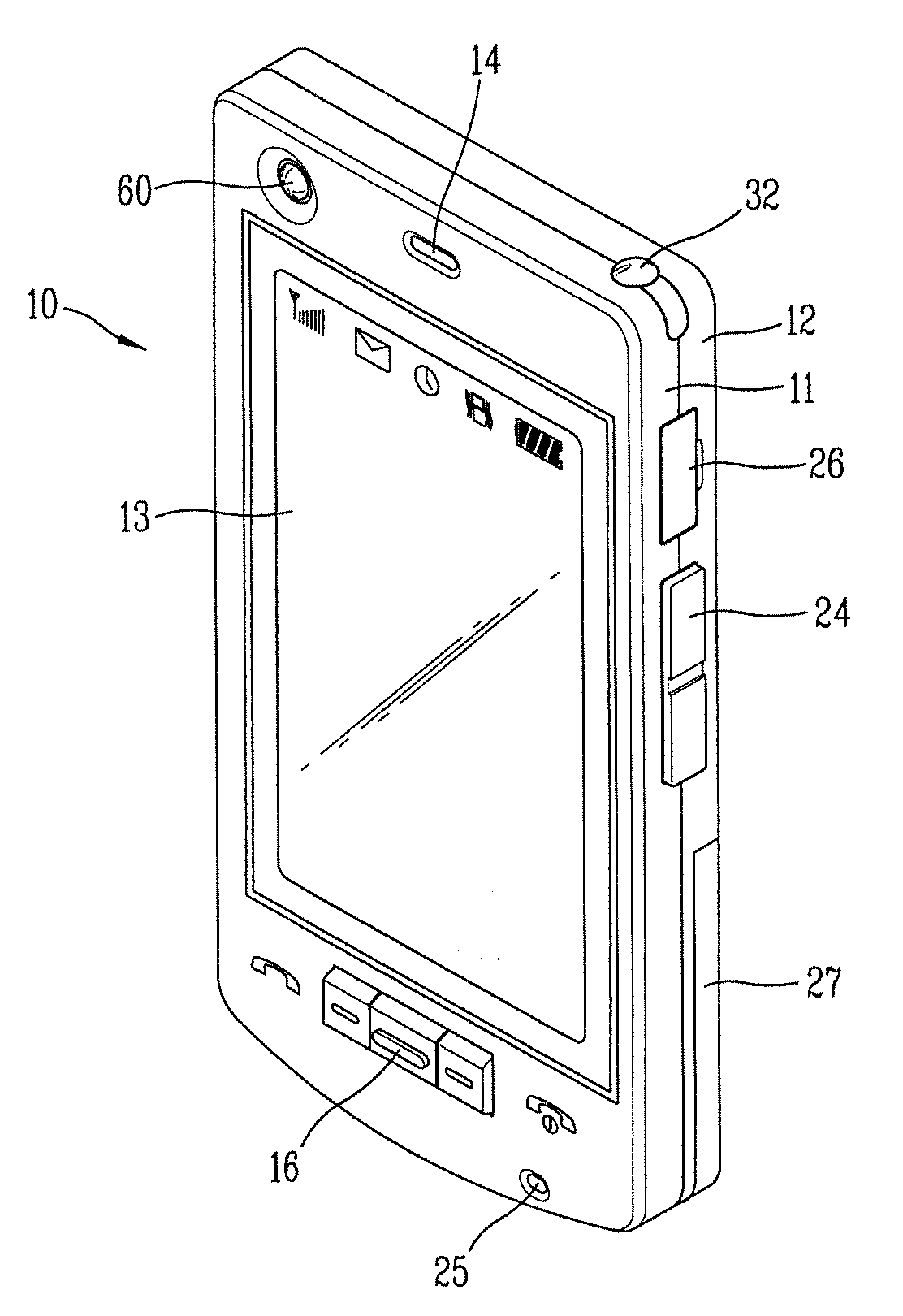 Portable communications terminal having camera assembly with two cameras