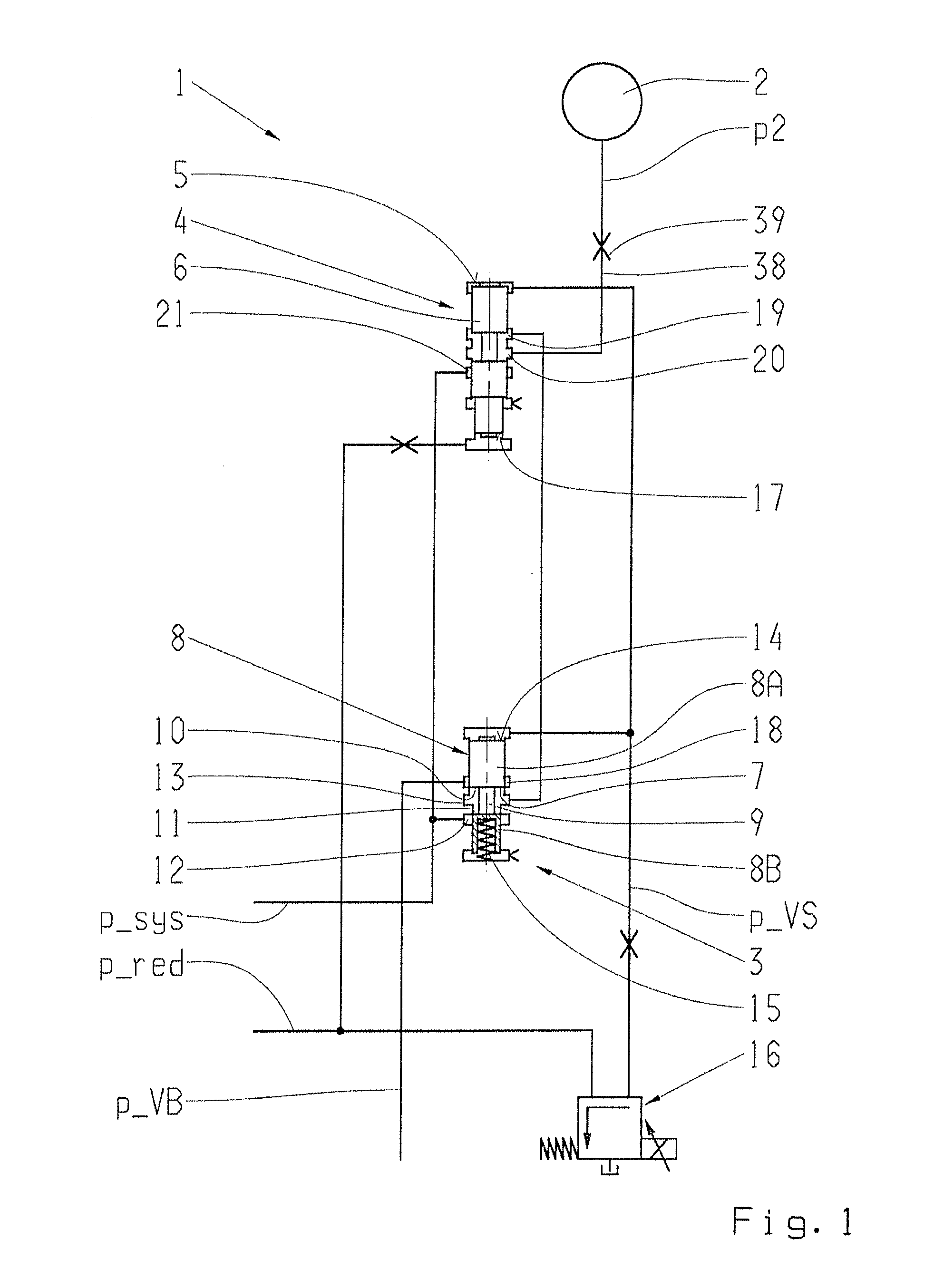 Hydraulic system for actuating at least one shifting element of a transmission