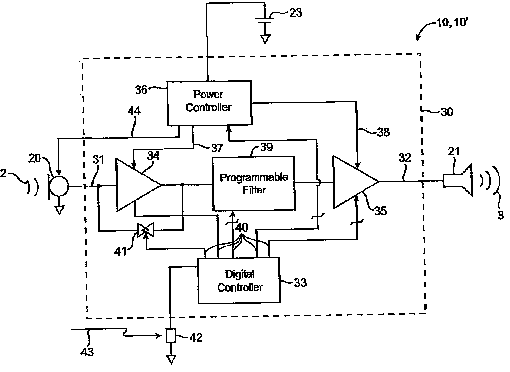 Canal hearing device with transparent mode