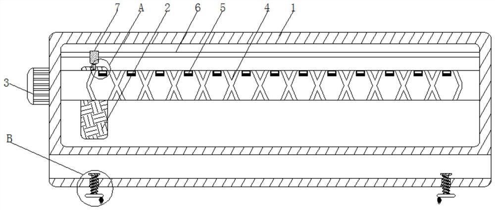 Office furniture-used nail-equidistant fixing device based on photosensitive control