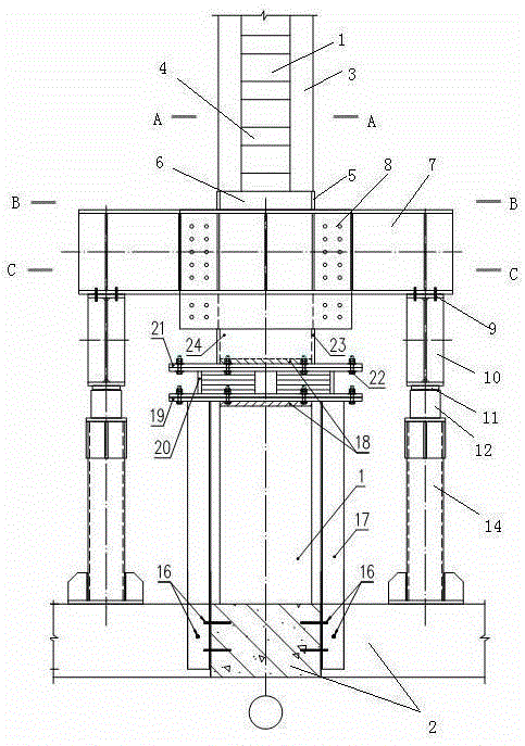 Construction method and supporting device for replacing seismic isolation bearing with cut column of building