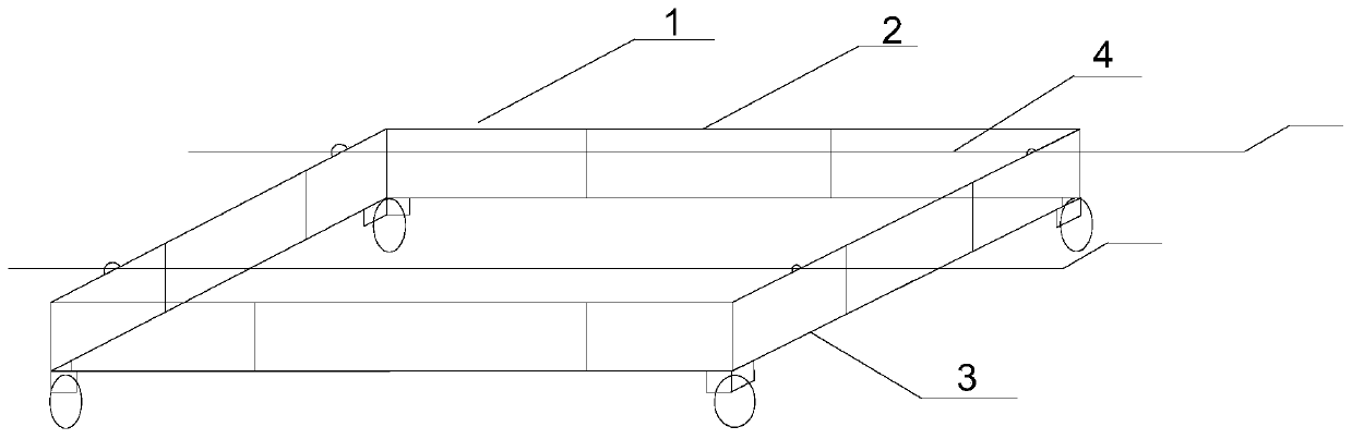 Installation and construction device for curved roof glass curtain wall