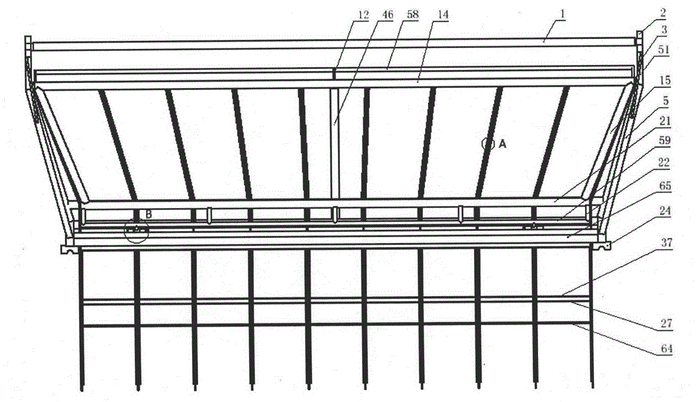 Film tray paving mechanism for self-propelled combined machine for raising rice seedlings in greenhouse
