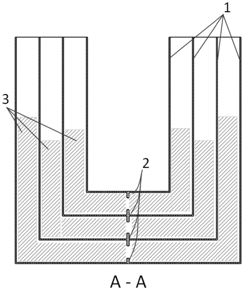 Multilayer unidirectional tuning liquid column damper