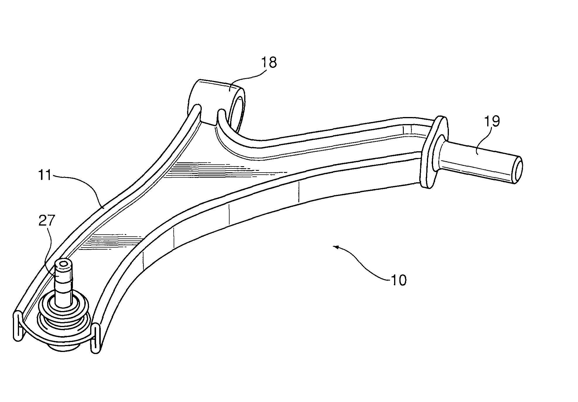 Structural I-beam automotive suspension arm