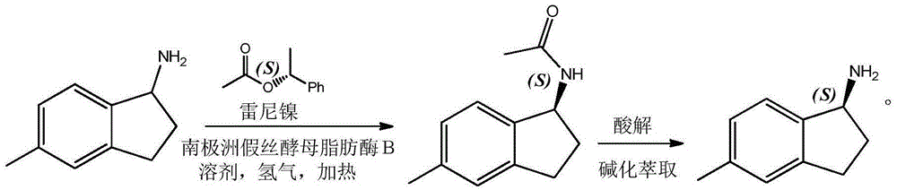 Method for preparing S-5-methyl-1-amino indan