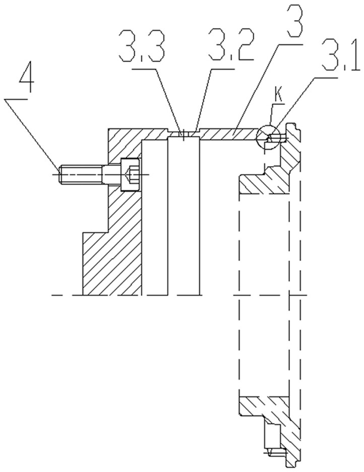 Gear ring turning clamp with axial positioning structure